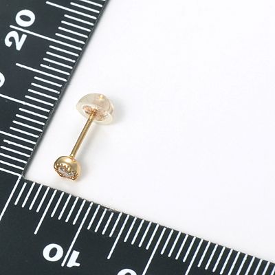 イエローゴールドスタッドピアス