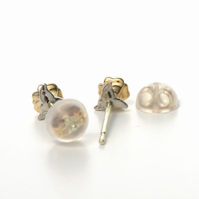 イエローゴールドスタッドピアス