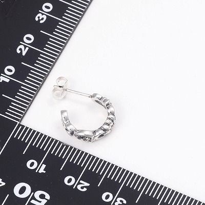 シルバーペアフープピアス
