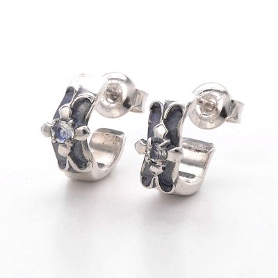 シルバーフープピアス