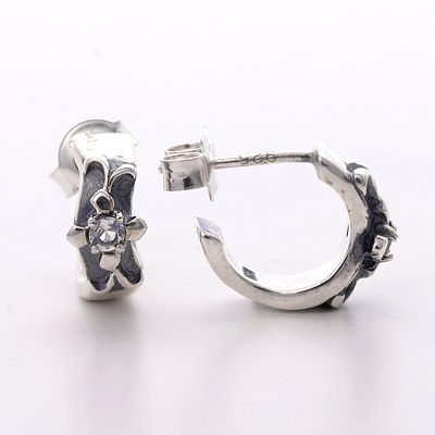 シルバーフープピアス