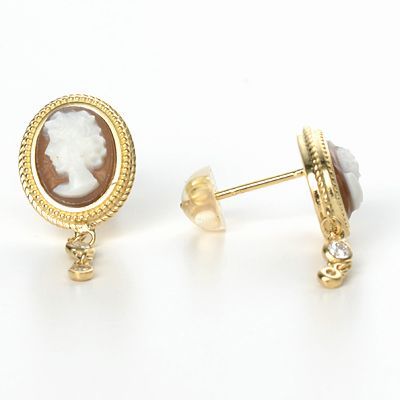 イエローゴールドスタッドピアス