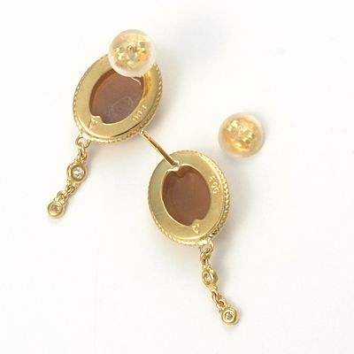 イエローゴールドスタッドピアス