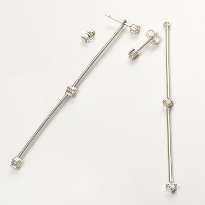 シルバースタッドピアス