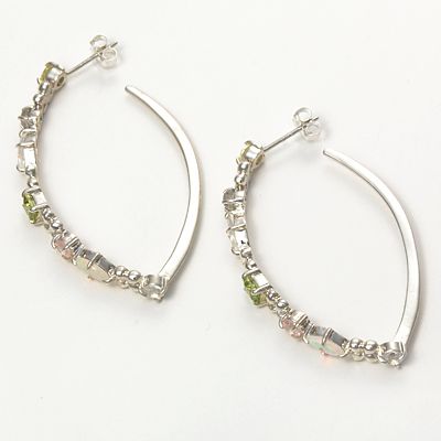 シルバーフープピアス