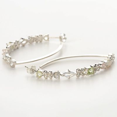 シルバーフープピアス