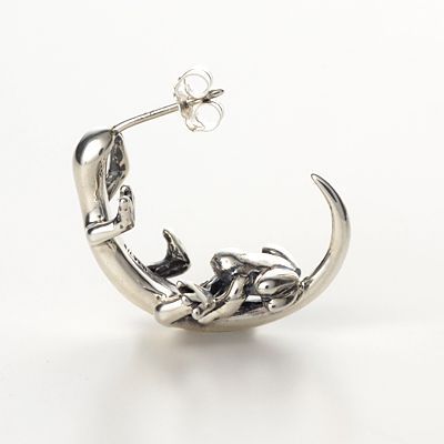 シルバーフープピアス