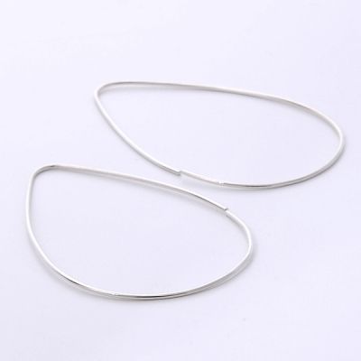 シルバーフープピアス