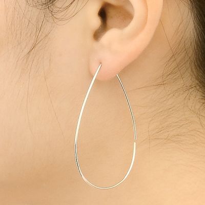 シルバーフープピアス