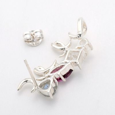 シルバースタッドピアス