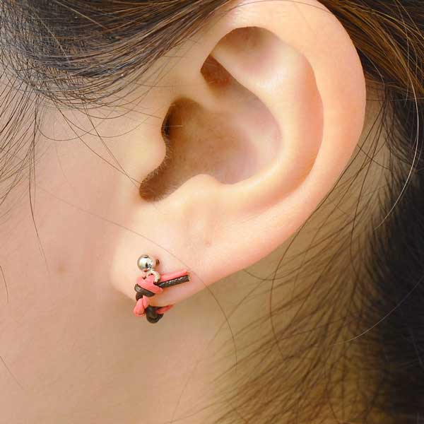 レザーペアピアス