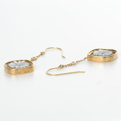 イエローゴールドフックピアス