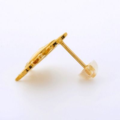 イエローゴールドスタッドピアス