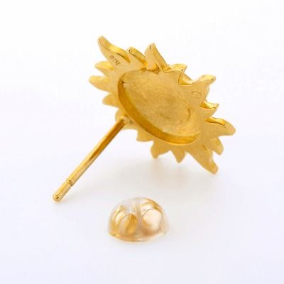 イエローゴールドスタッドピアス