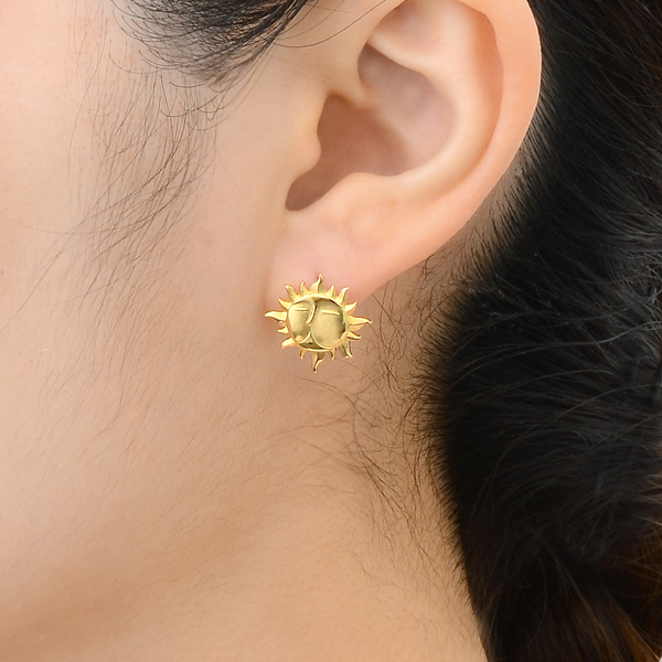 イエローゴールドスタッドピアス