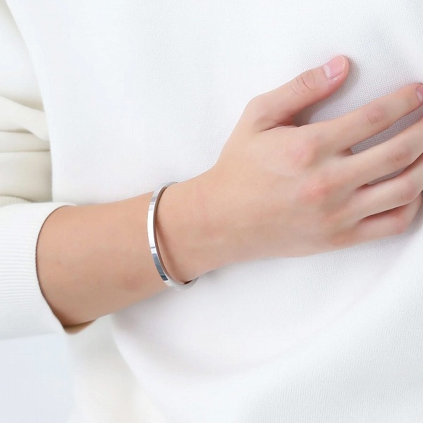 ステンレスペアバングル