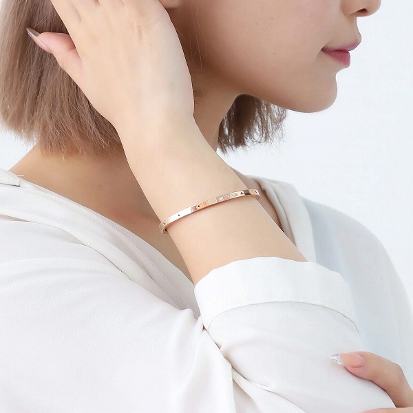 ステンレスペアバングル