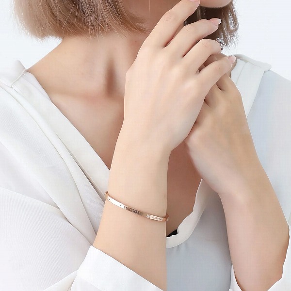 ステンレスペアバングル