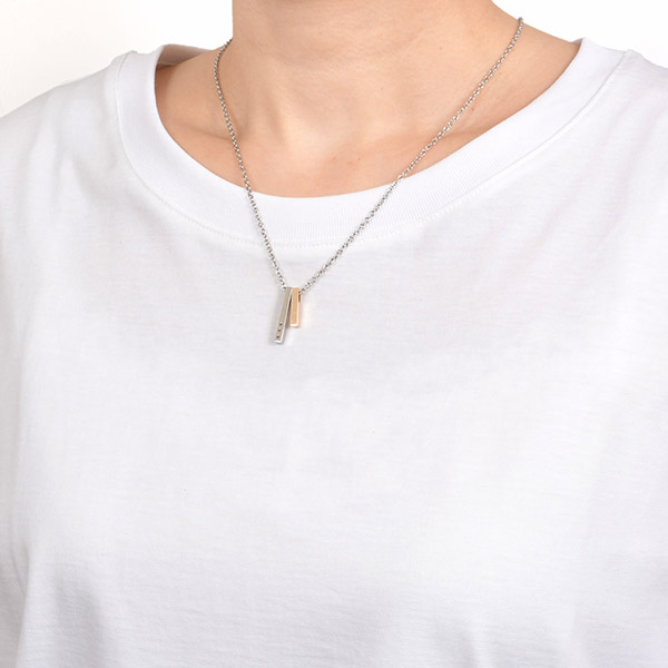 ステンレスペアネックレス