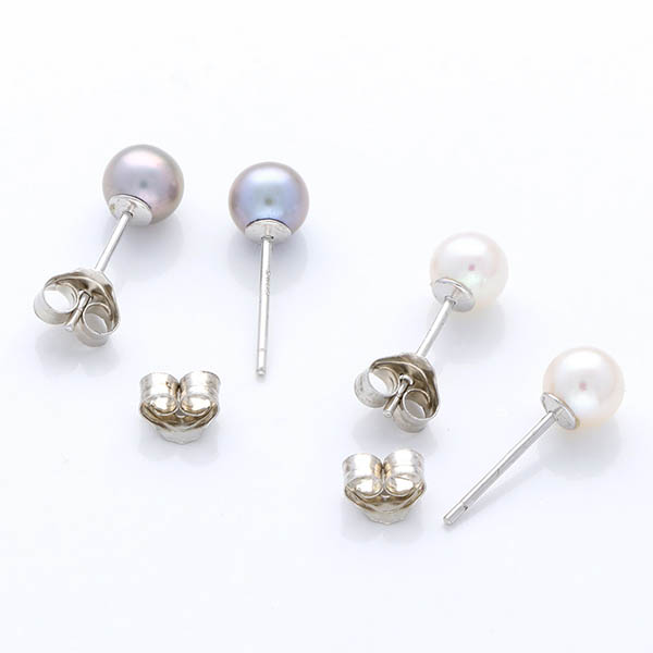 シルバーペアピアス