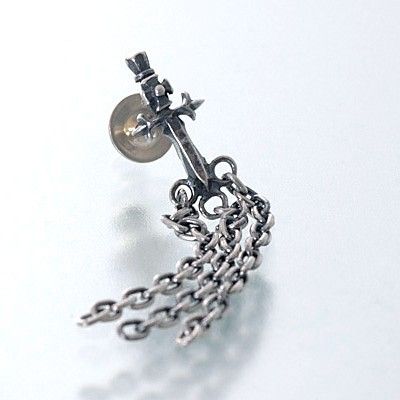 シルバーアメリカンピアス(片耳用)