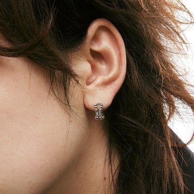 シルバーフープピアス(片耳用)