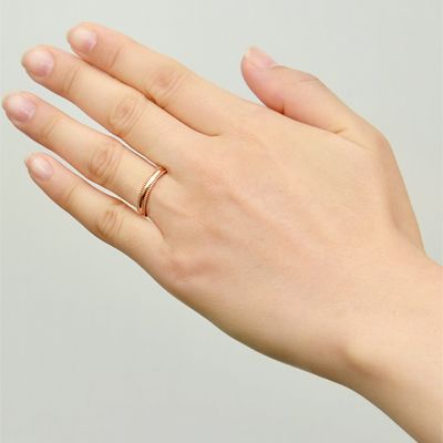 ピンクゴールドリング