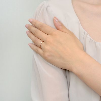 ピンクゴールドリング