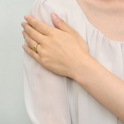 イエローゴールドリング