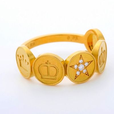 イエローゴールドリング