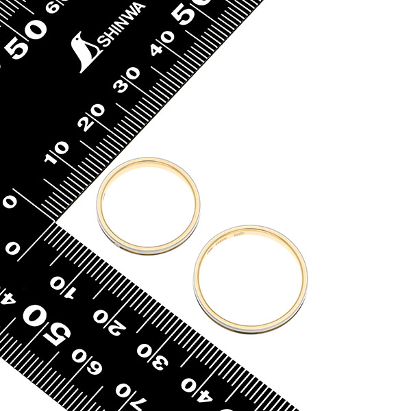 プラチナ&イエローゴールドマリッジリング