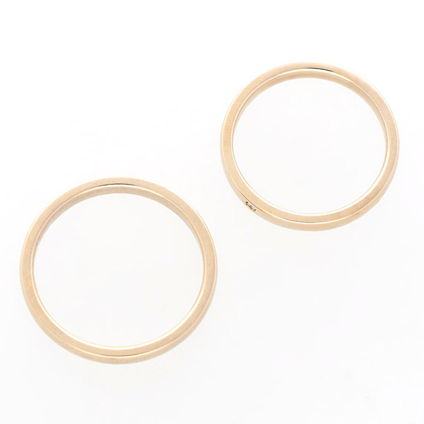 ハニーイエローゴールドマリッジリング