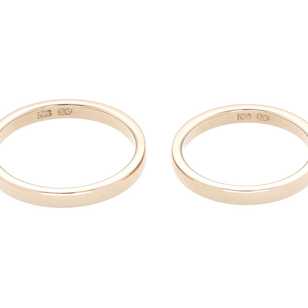 ハニーイエローゴールドマリッジリング