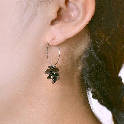 シルバーフープピアス