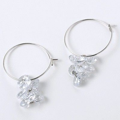 シルバーフープピアス