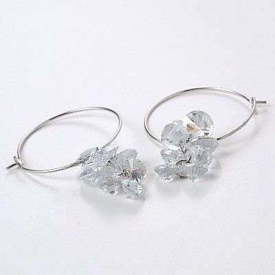 シルバーフープピアス