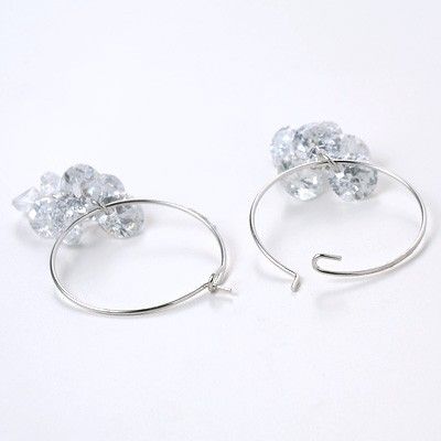 シルバーフープピアス