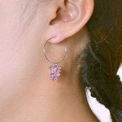 シルバーフープピアス