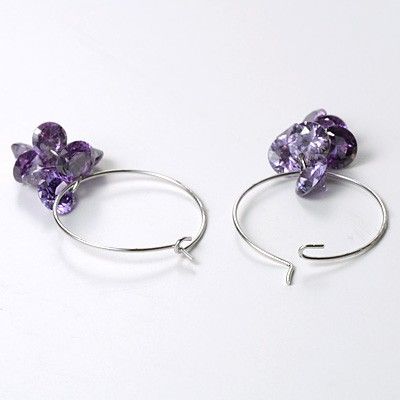 シルバーフープピアス