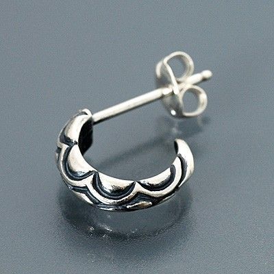 シルバーフープピアス(片耳用)