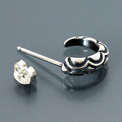 シルバーフープピアス(片耳用)