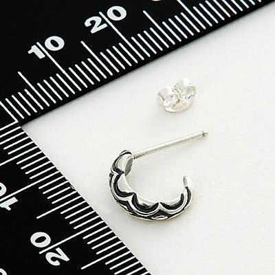 シルバーフープピアス(片耳用)