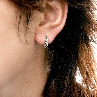 シルバーフープピアス(片耳用)