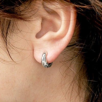 シルバーフープピアス(片耳用)