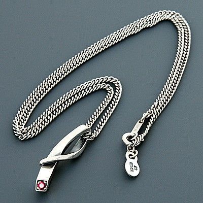 シルバーペアネックレス