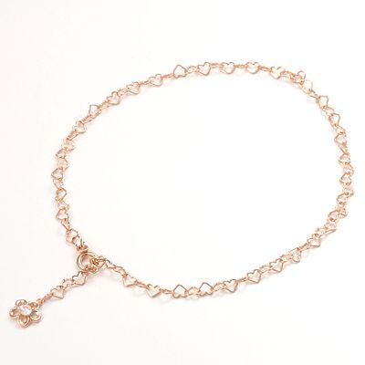 ピンクゴールドアンクレット