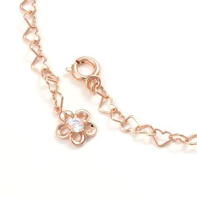 ピンクゴールドアンクレット