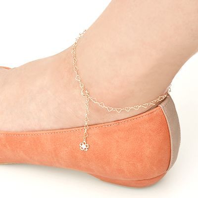 ピンクゴールドアンクレット