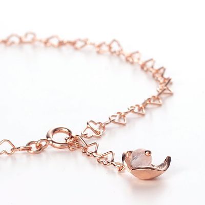 ピンクゴールドアンクレット