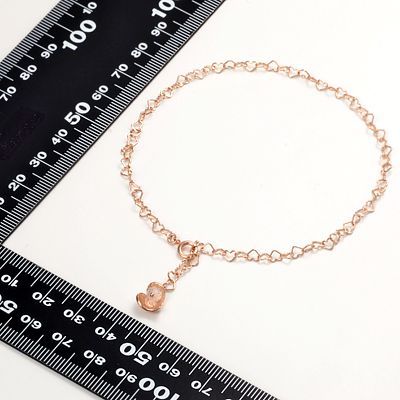 ピンクゴールドアンクレット